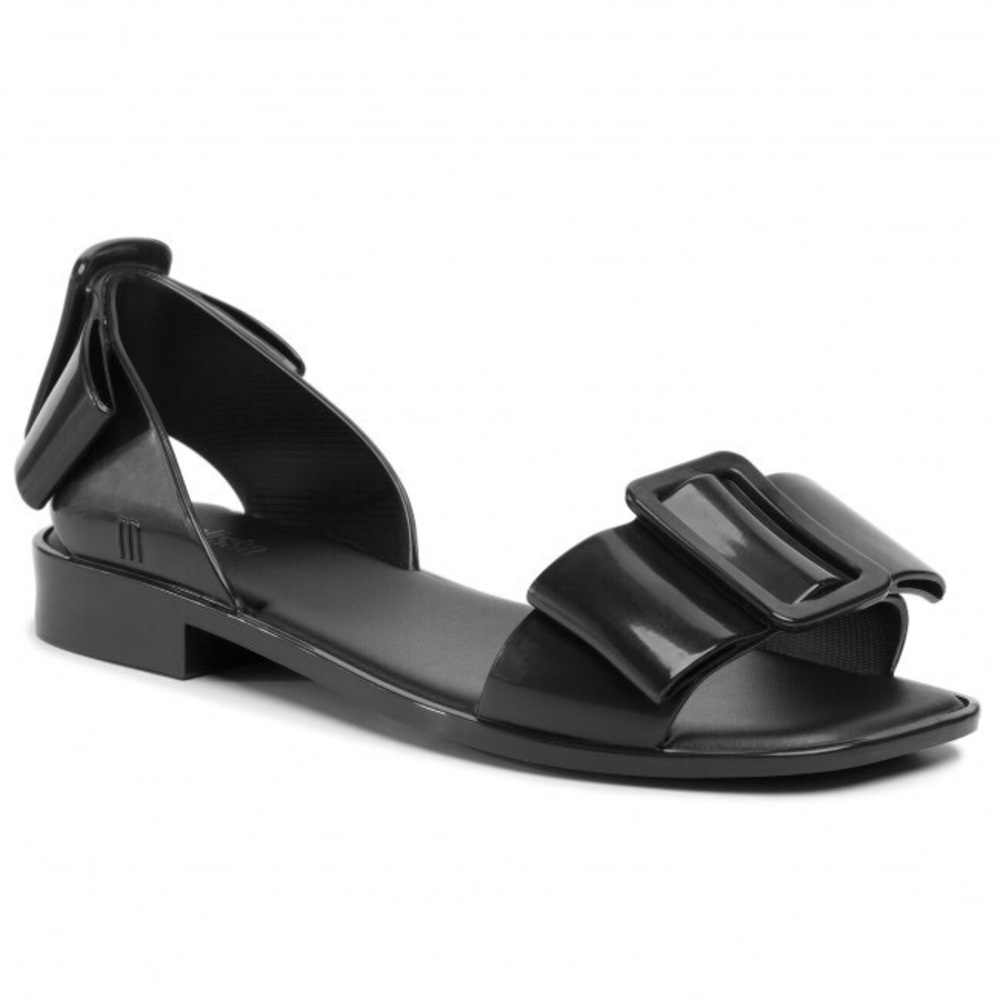 Melissa black bow flats